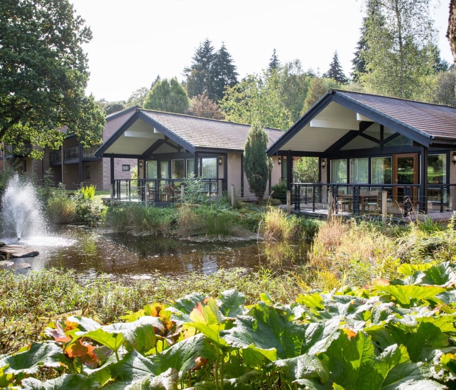 exterior-with-pond-four-bedroom-detached-lodges