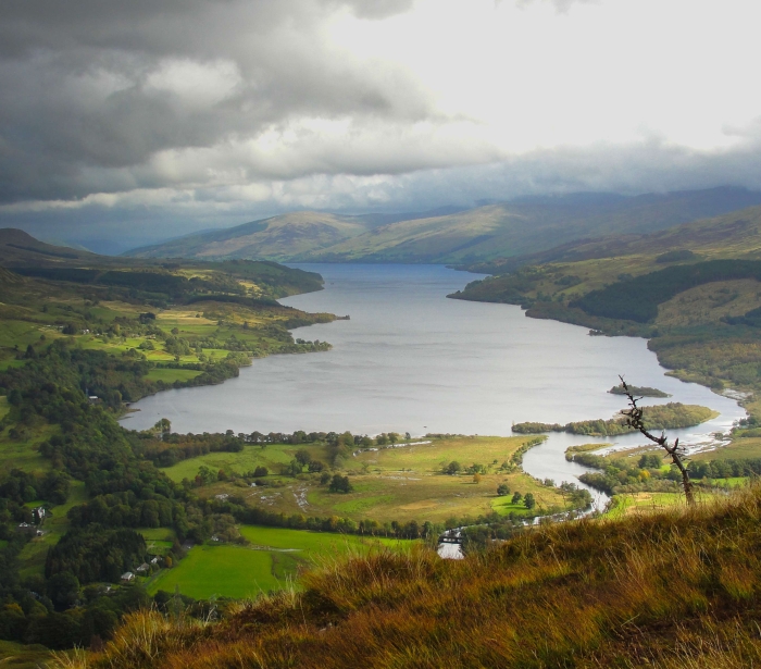 A view of the Scottish hillside