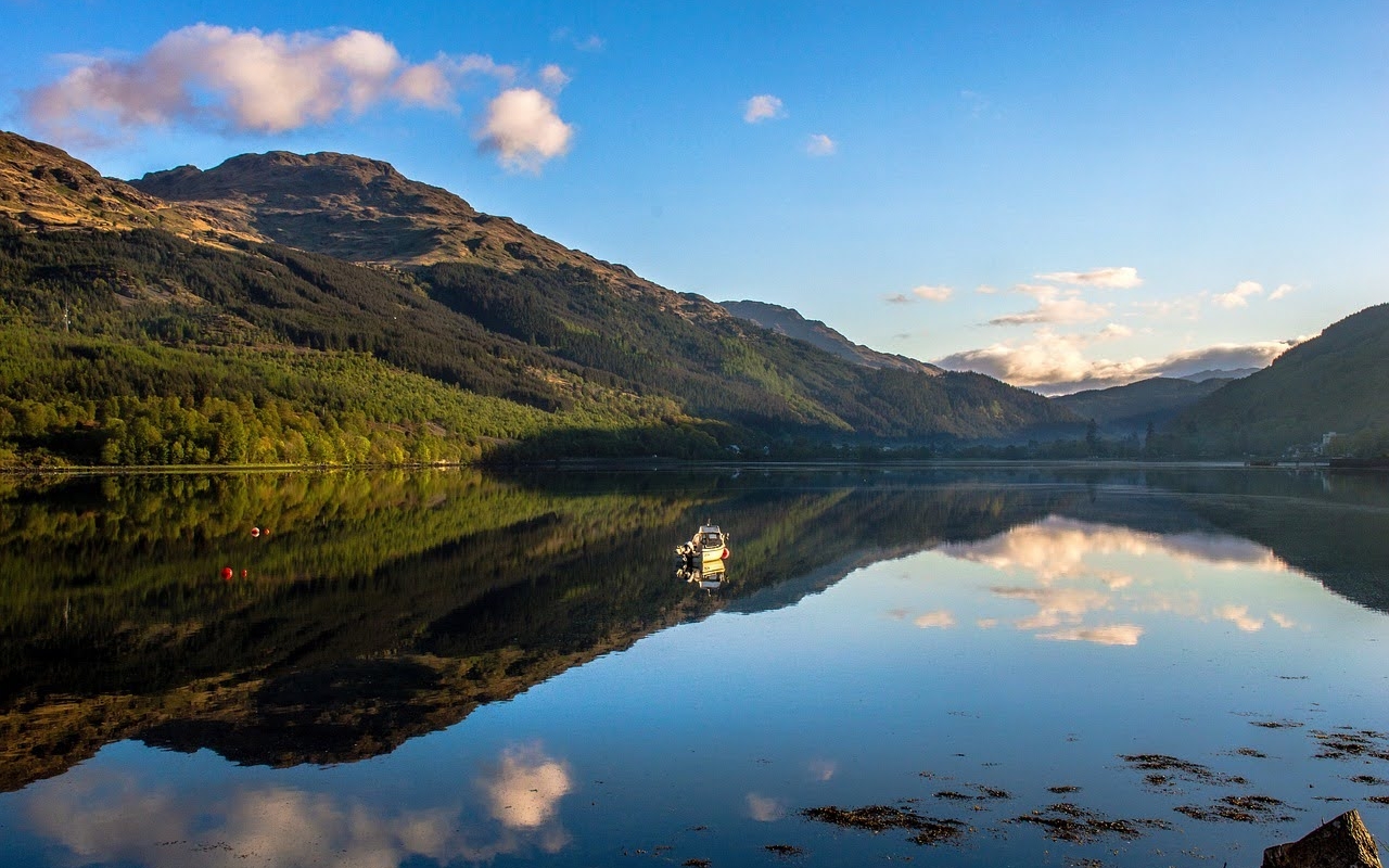 View of the Ben Lomond from across the Loch Lomond.