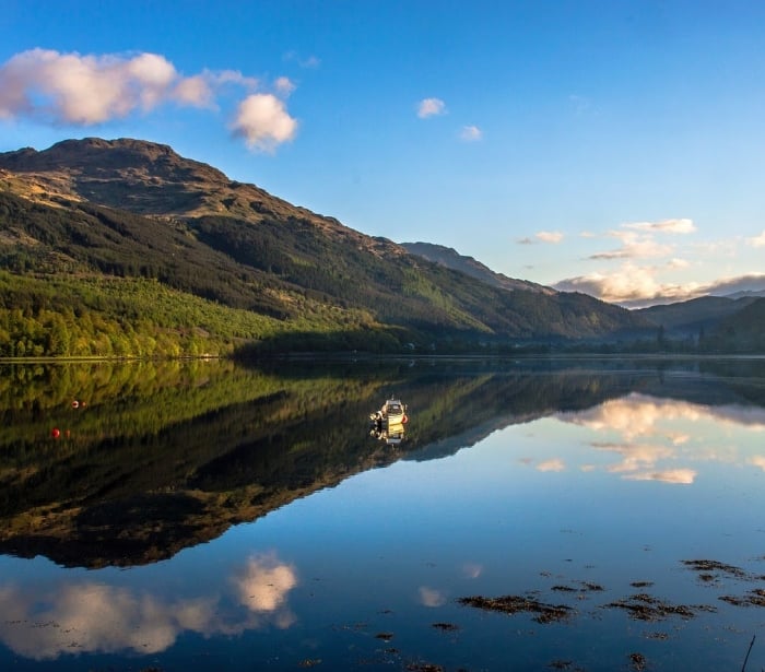 View of the Ben Lomond from across the Loch Lomond.