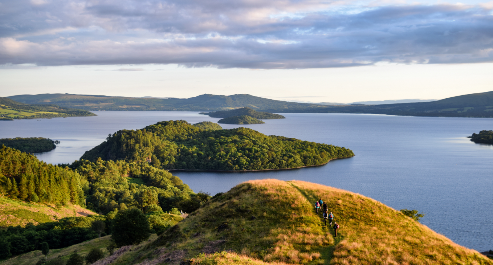 Top of Conic Hill during a sunny day.